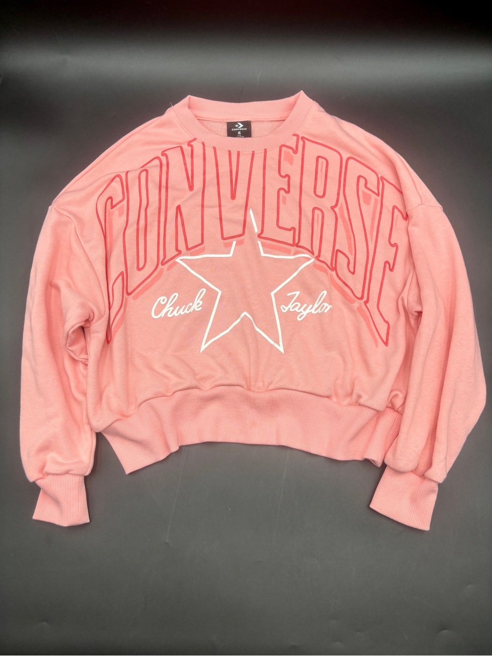 Converse Kids Chuck Taylor Relaxed Graphic Crewneck Sweatshirt Size Small 10/12